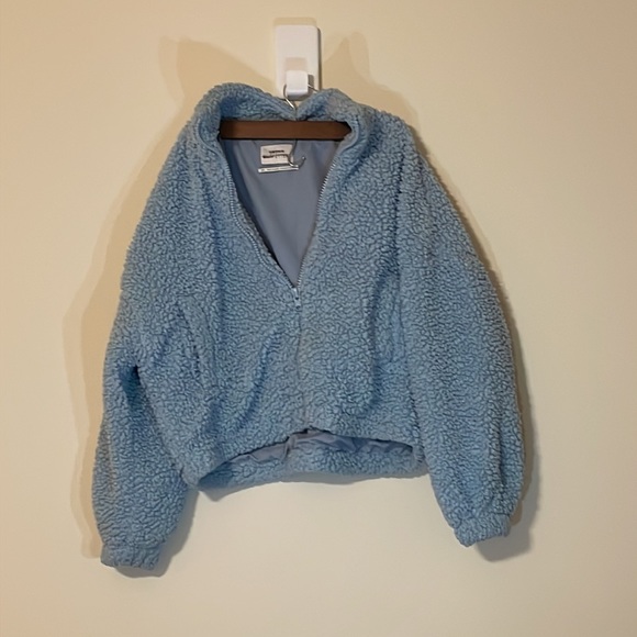 Urban Outfitters Blue Sherpa Jacket - Picture 3 of 5